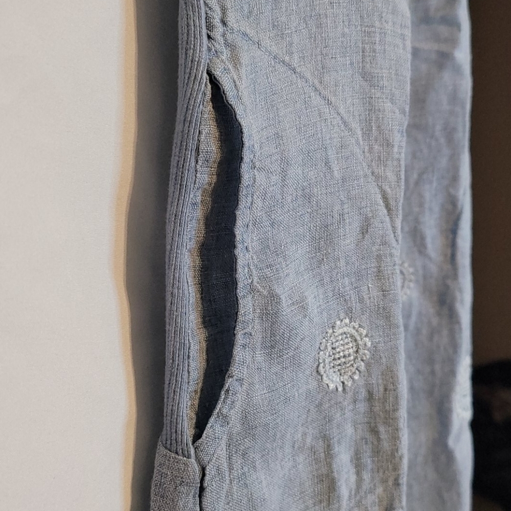 LINA Tomei Linen Embroidered Hem Dress - Picture 13 of 13